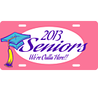 We're Outta Here Seniors License Plate
