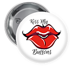 Kiss My Pin Backed Button
