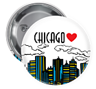 Chicago Pin Backed Button