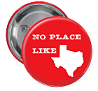Texas Pin Backed Button