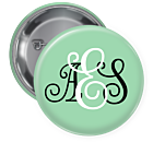 Monogram Pin Backed Button
