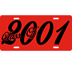 Class of 2001 License Plate 