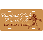 High School Lacrosse License Plate
