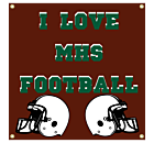 I Love Football Vinyl Banner
