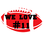 We Love Football Static Cling