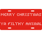 Merry Christmas License Plate