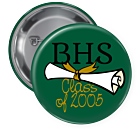 Graduate Pin Backed Button