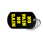 No Pain No Gain Key Chain Front