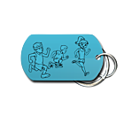 School Running Club Key Chain Front