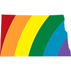 North Dakota LGBT Rainbow Decal