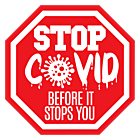 Stop Covid before it stops you decal