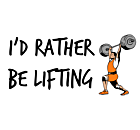 I'd Rather Be Lifting Car Magnet