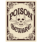 Poison Bottle Rectangle Decal Label for Halloween Decorations