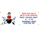 Bowling Night Vinyl Banner