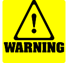 Warning Aluminum Sign Front