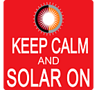 Keep Calm and Solar On Square Car Magnet