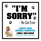 Sorry Cat Square Floor Stickers