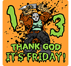 Happy Friday Square Vinyl Decal