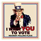 Uncle Sam Square Decal