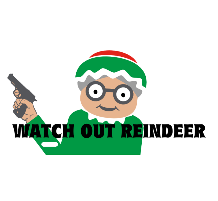 Watch Out Reindeer License Plate