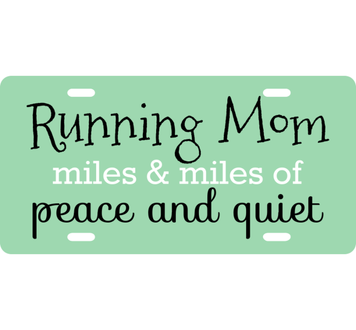 Running Mom License Plate