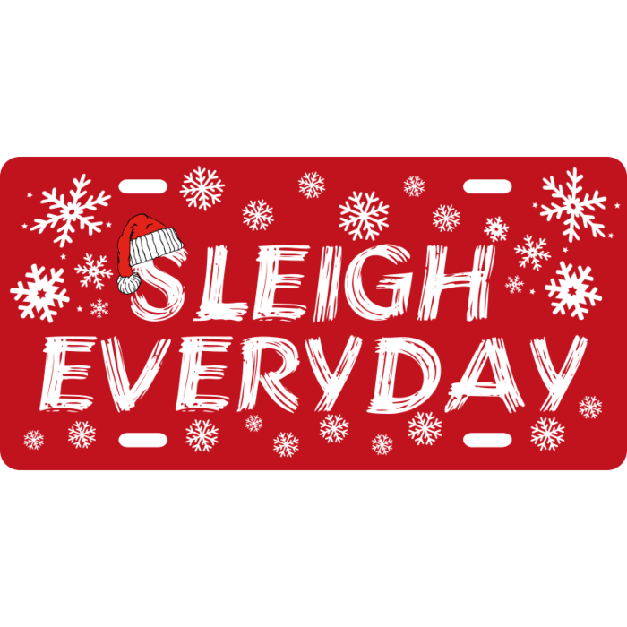 Sleigh Everyday License Plate