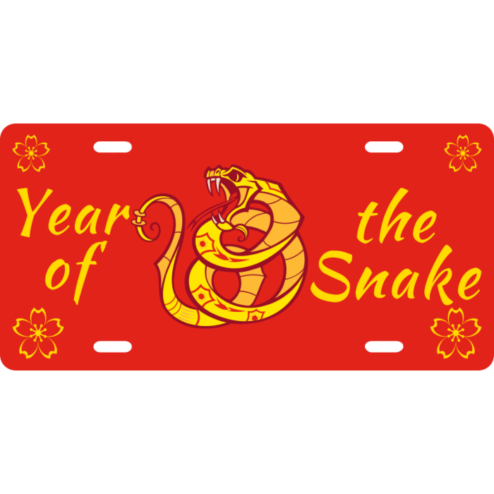 Year of the Snake License Plate