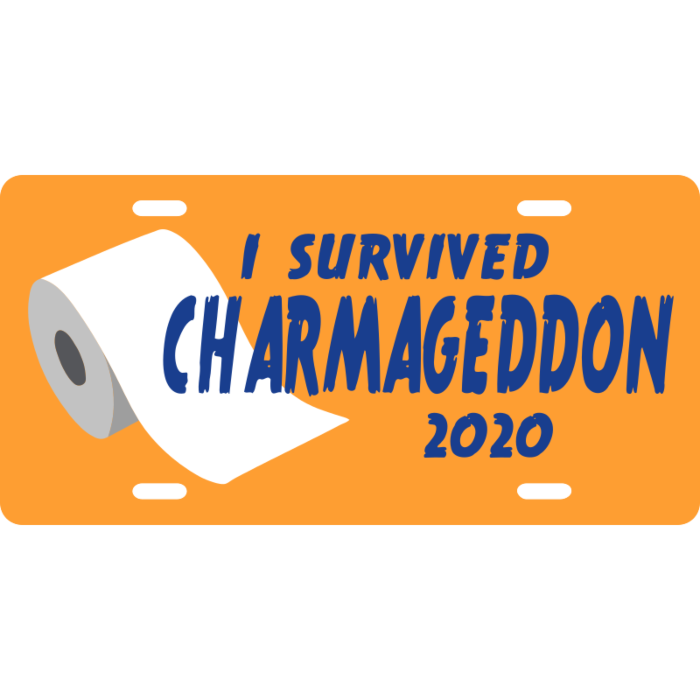 I Survived Charmageddon License Plate