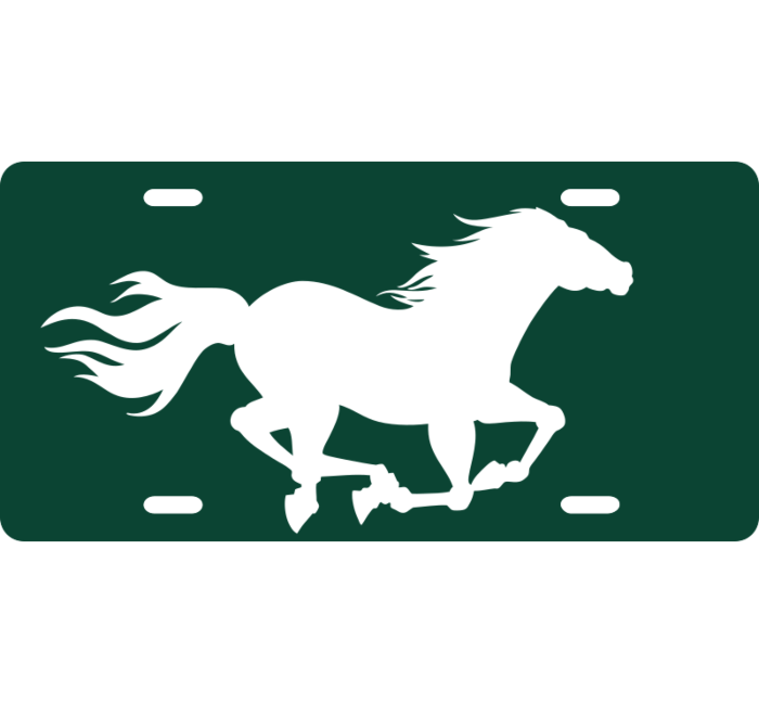 Running Horse License Plate