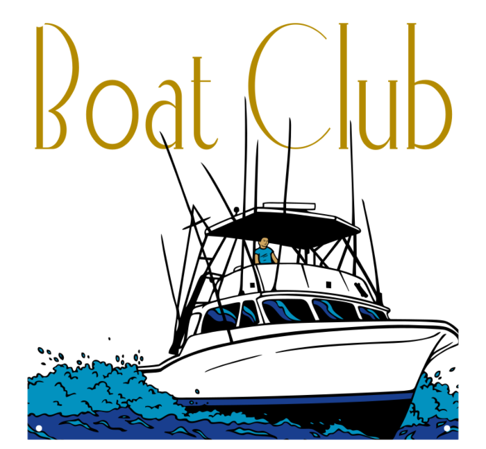 Boat Club Vinyl Banner
