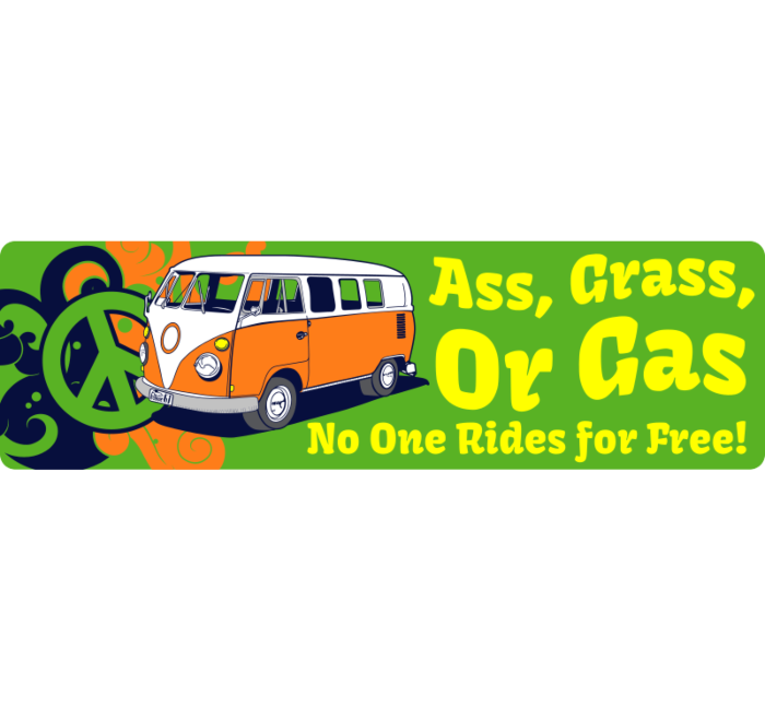 No Free Ride Bumper Sticker