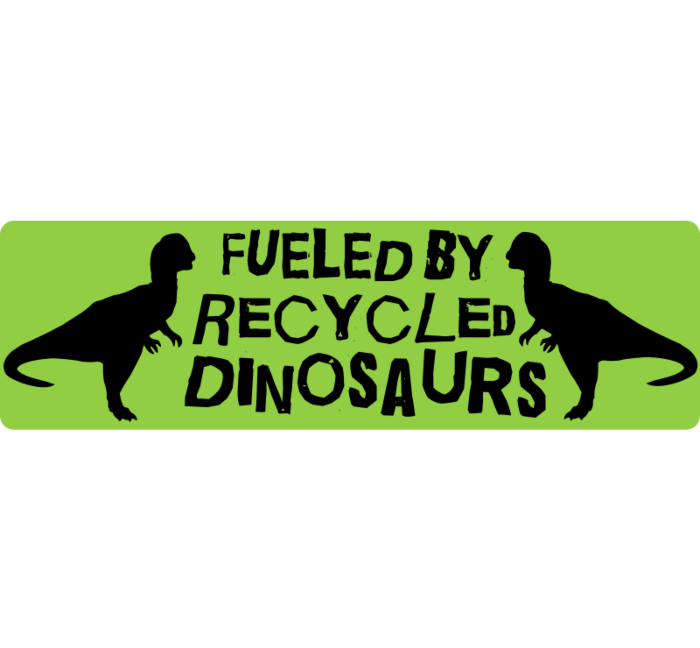 Recycled Dinosaurs Bumper Sticker