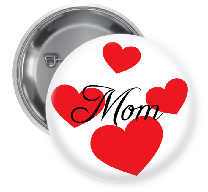 Mom Pin Backed Button
