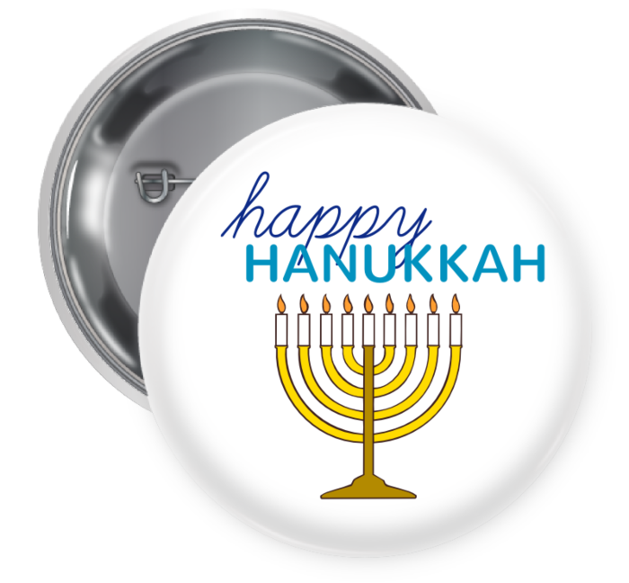 Happy Hanukkah Button