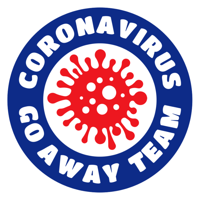 Coronavirus Go Away Team Car Magnet