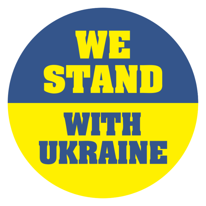 Stand With Ukraine Circle Car Magnet