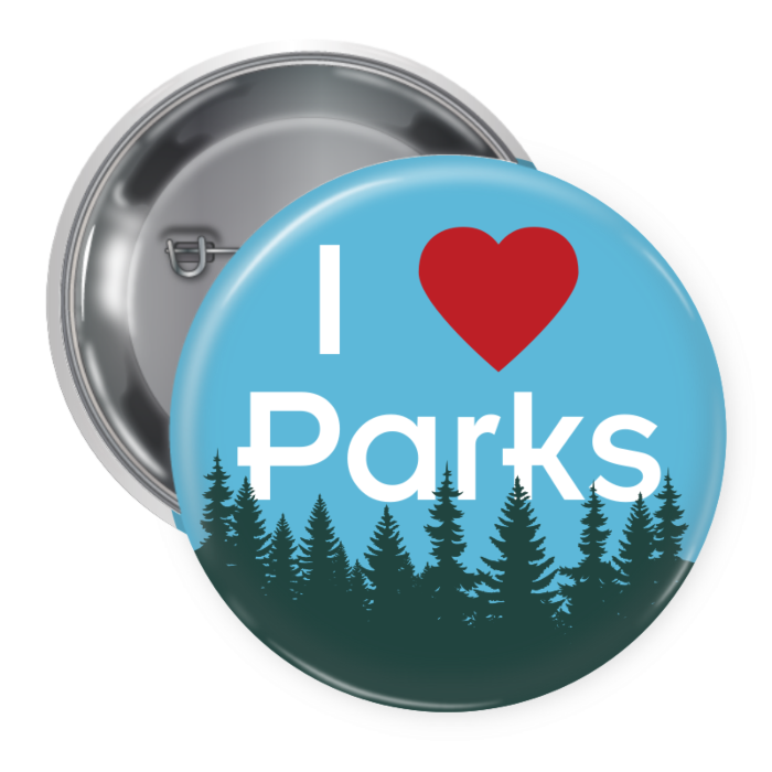I Love Parks Button