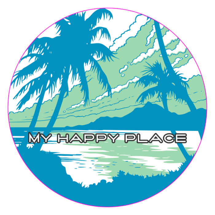 Happy Place Beach Decal