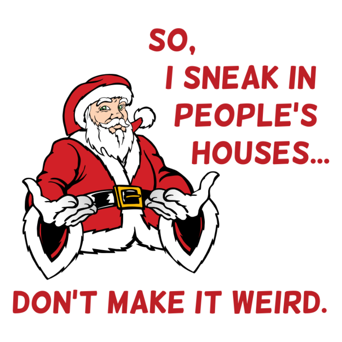 Sneaky Santa Decal