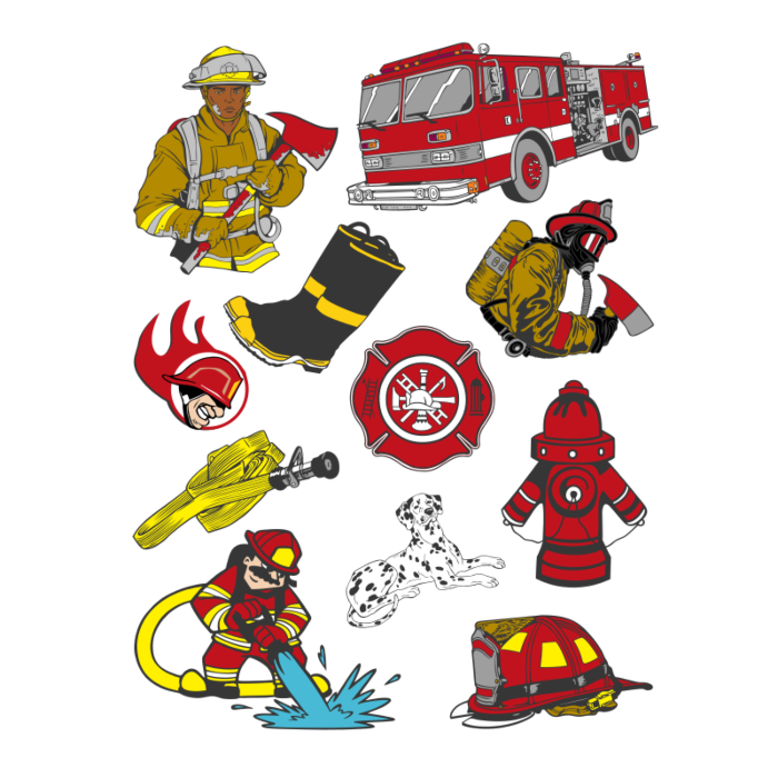 Fireman Sticker Sheets