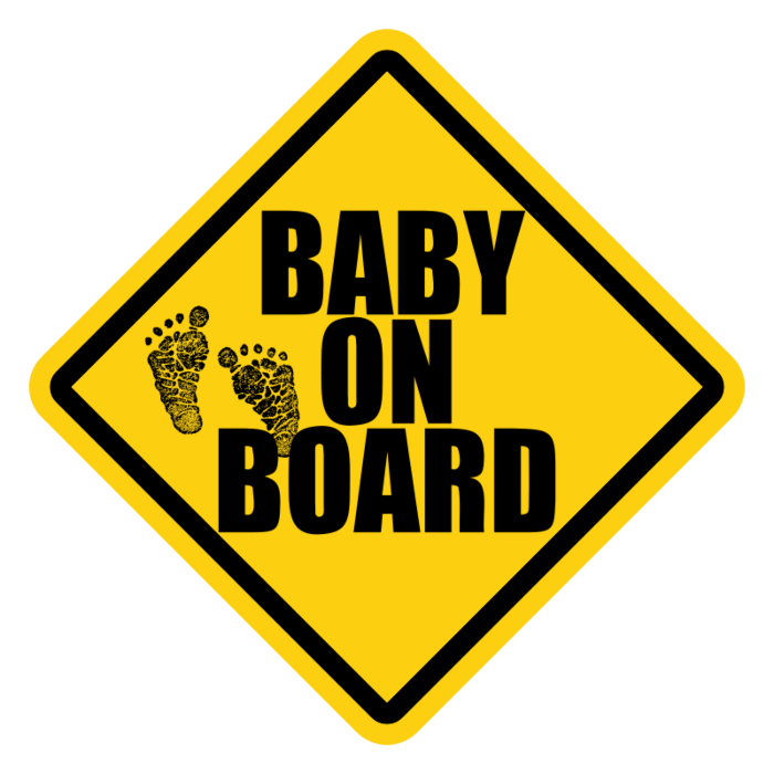 Get 3rd FREE BABY ON BOARD Magnet 5"x5" Made in the USA Buy 2 