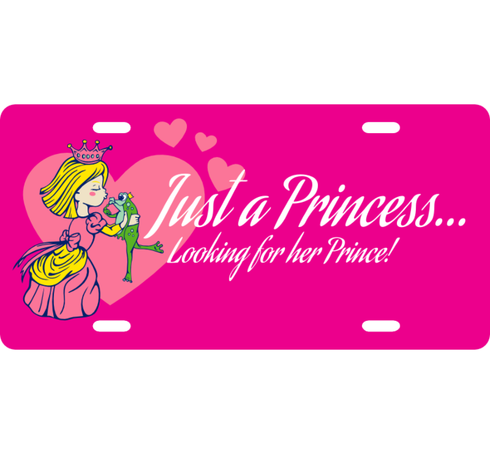 Just a Princess License Plate 