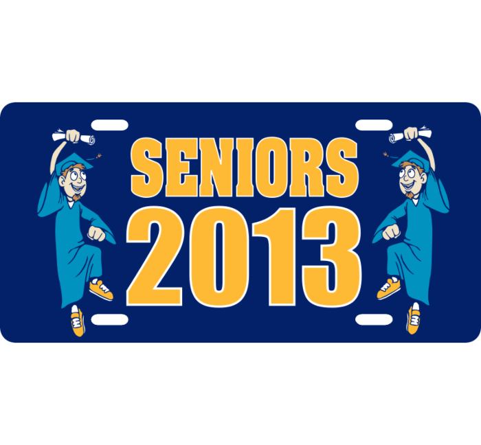 Seniors 2013 License Plate