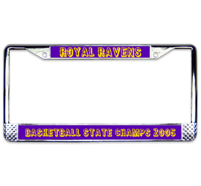 Basketball Champs License Plate Frame 