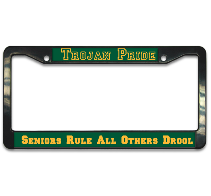 Trojan Plastic License Plate Frame