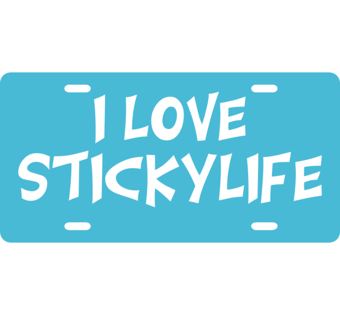 StickyLife License Plate