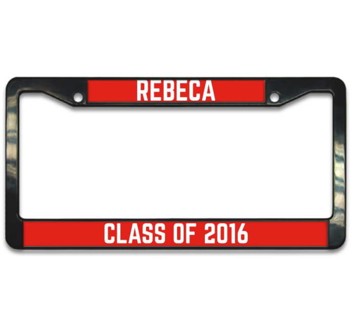 Class Of Plastic License Plate Frame