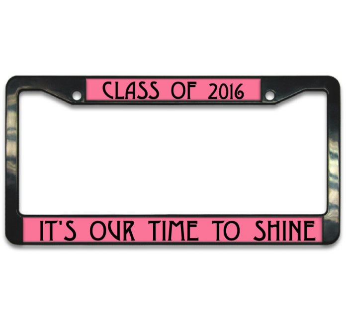 Graduate Plastic License Plate Frame