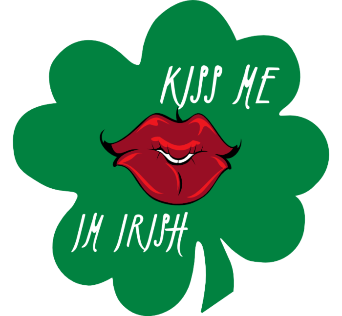KISS ME IM IRISH VINYL SOUVENIR CAR WINDOW STICKER