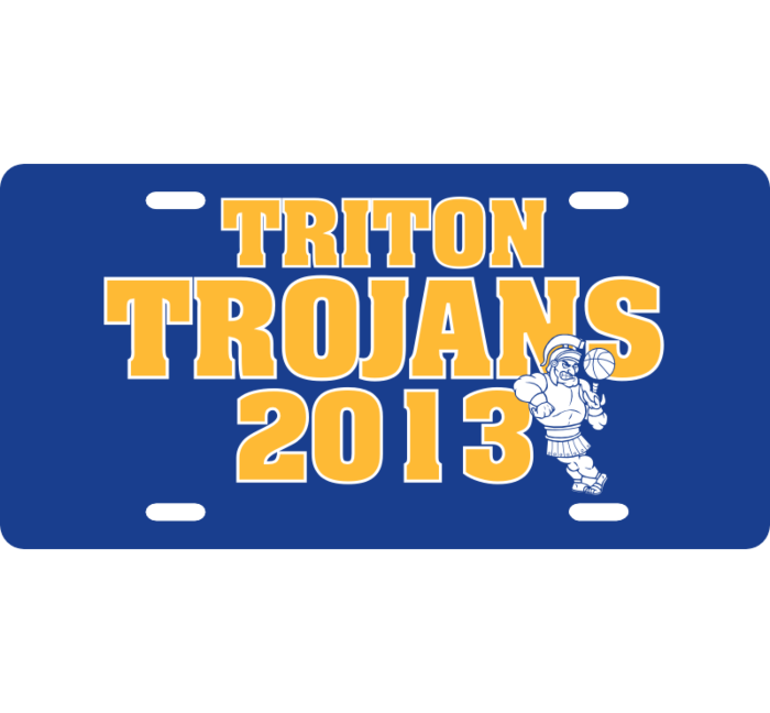 Triton Trojans License Plate